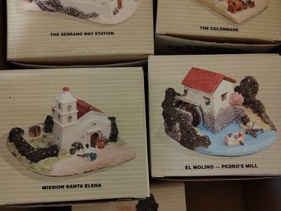 set of 9 village set