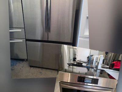 Samsung refrigerator and frigidaire induction stov