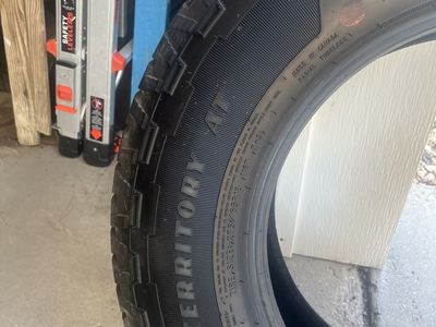 Nearly new Goodyear Wrangler Territory AT tires