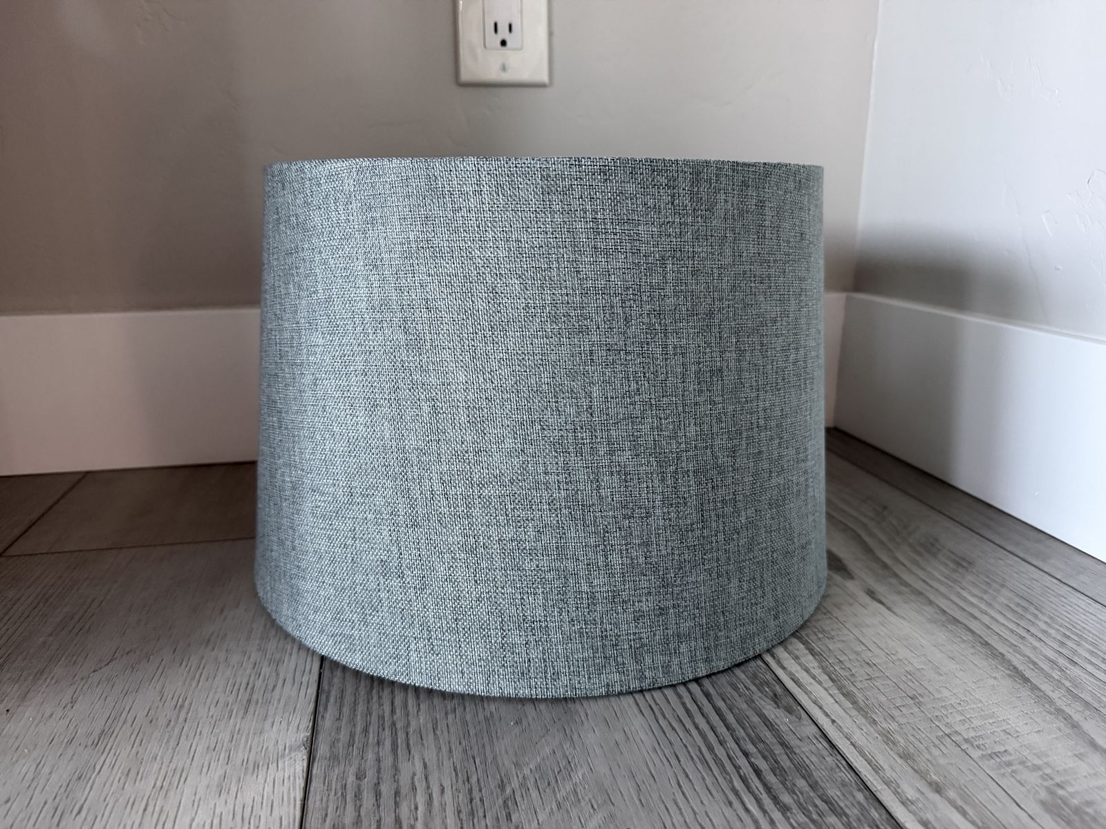 Threshold 15" Gray Weave Texture Lamp Shade
