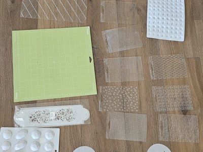 Assorted Crafting Stencils & Embossing Folders - Floral, Geometric, Baking Decor