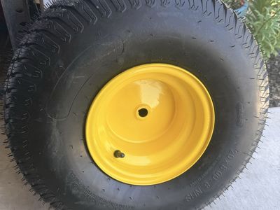 Wiltire 20x8.00-8 Lawn Mower Tire & Wheel Assembly (2-Pack) - 3/4" Bore, 3.5" Offset Hub