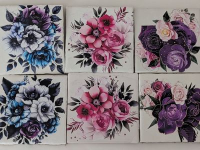 Matching Mother's Day Vases, Tumblers and Coasters