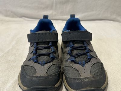 Merrell toddler size 12 gray/blue trim hiking shoe