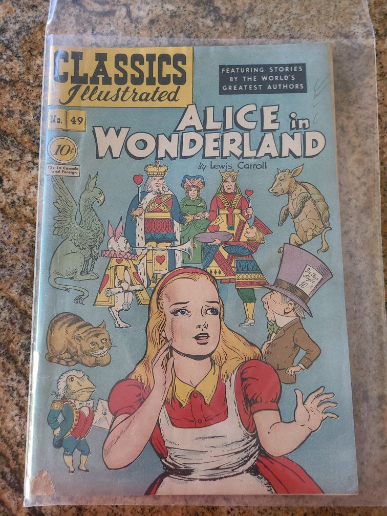Classics Illustrated No. 49 Alice in Wonderland Comic Book Lewis Carroll