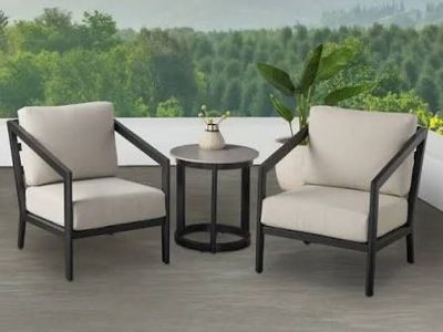 BRAND NEW IN BOX MODERN FORMIA 3-PIECE PATIO SET | DELIVERY AVAILABLE