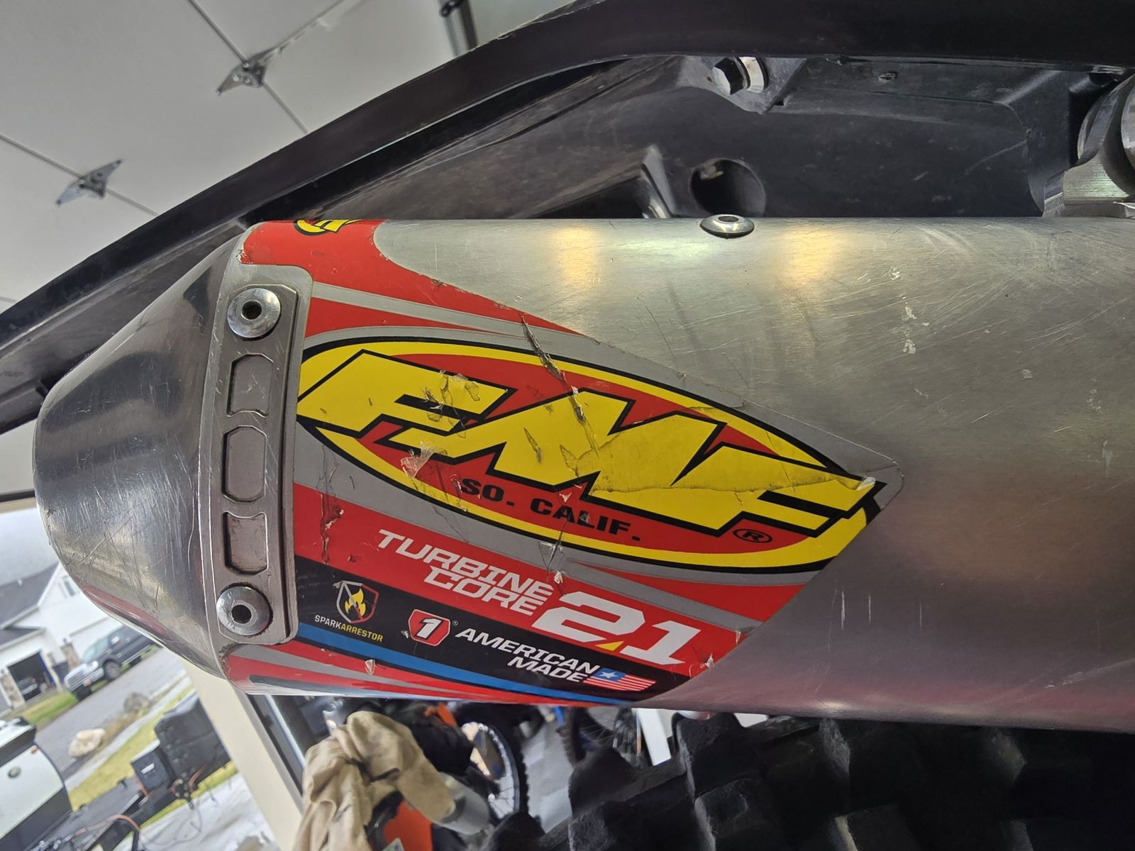 FMF Gnarly pipe and Turbine Core 2.1 silencer for Beta 300rr