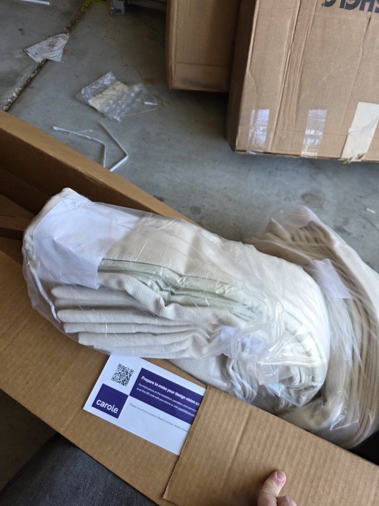 Custom Designer Drapery | Carole Fabrics Zuma Ivory Linen Blend | 93"W x 98"H