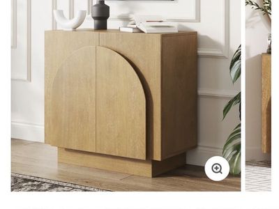 Nathan James Wood Arched Storage Cabinet