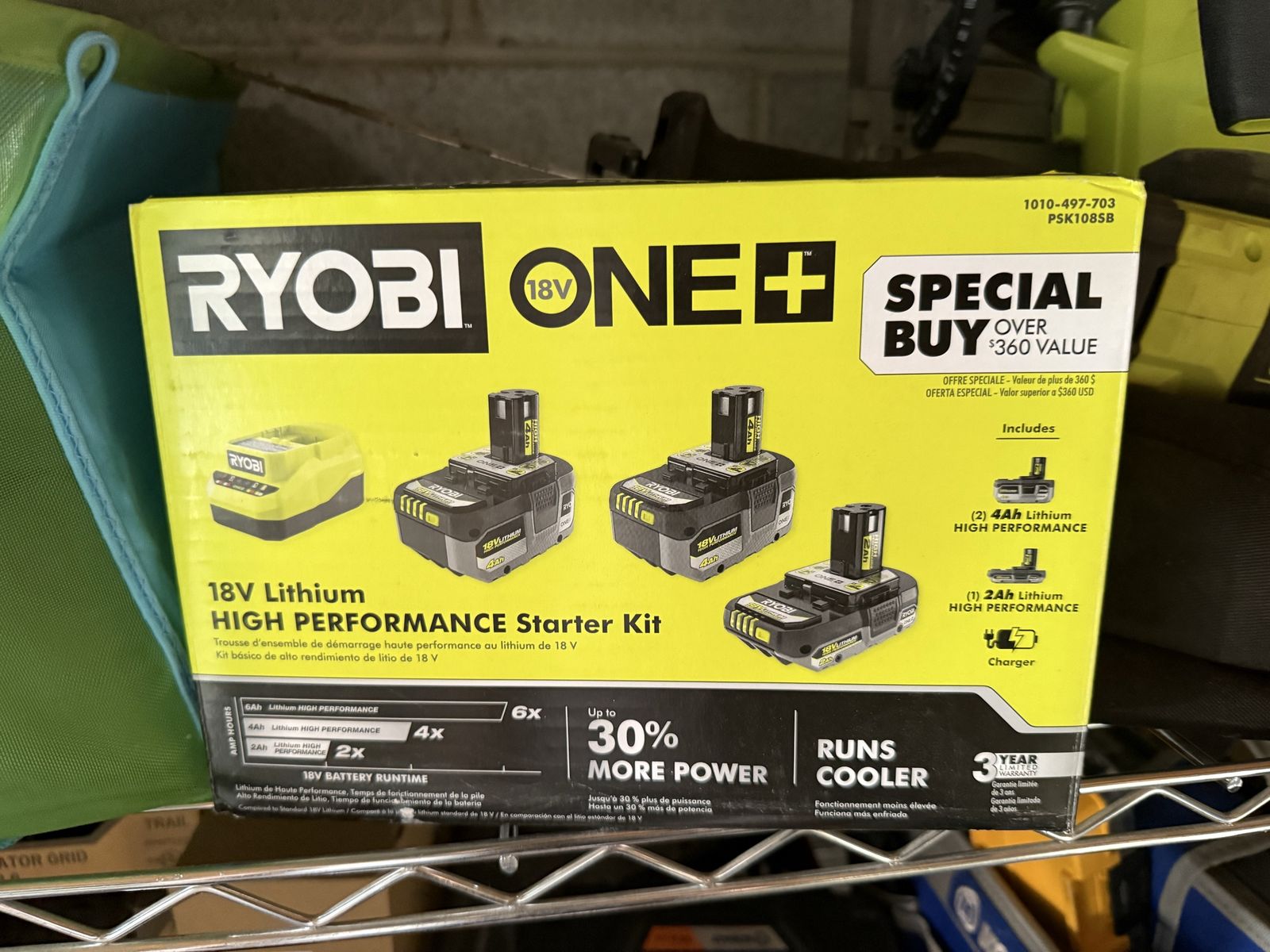 Brand New RYOBI ONE+ HP 18V Battery Starter Kit