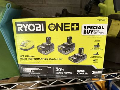 Brand New RYOBI ONE+ HP 18V Battery Starter Kit