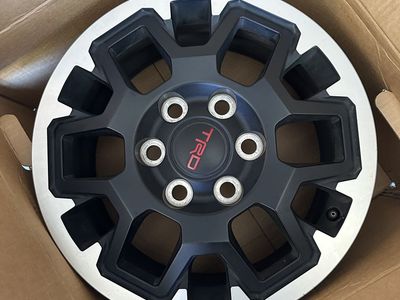 Toyota TRD 17" Black/Silver Wheels - Set of 4, Excellent Condition from 2024 Tacoma