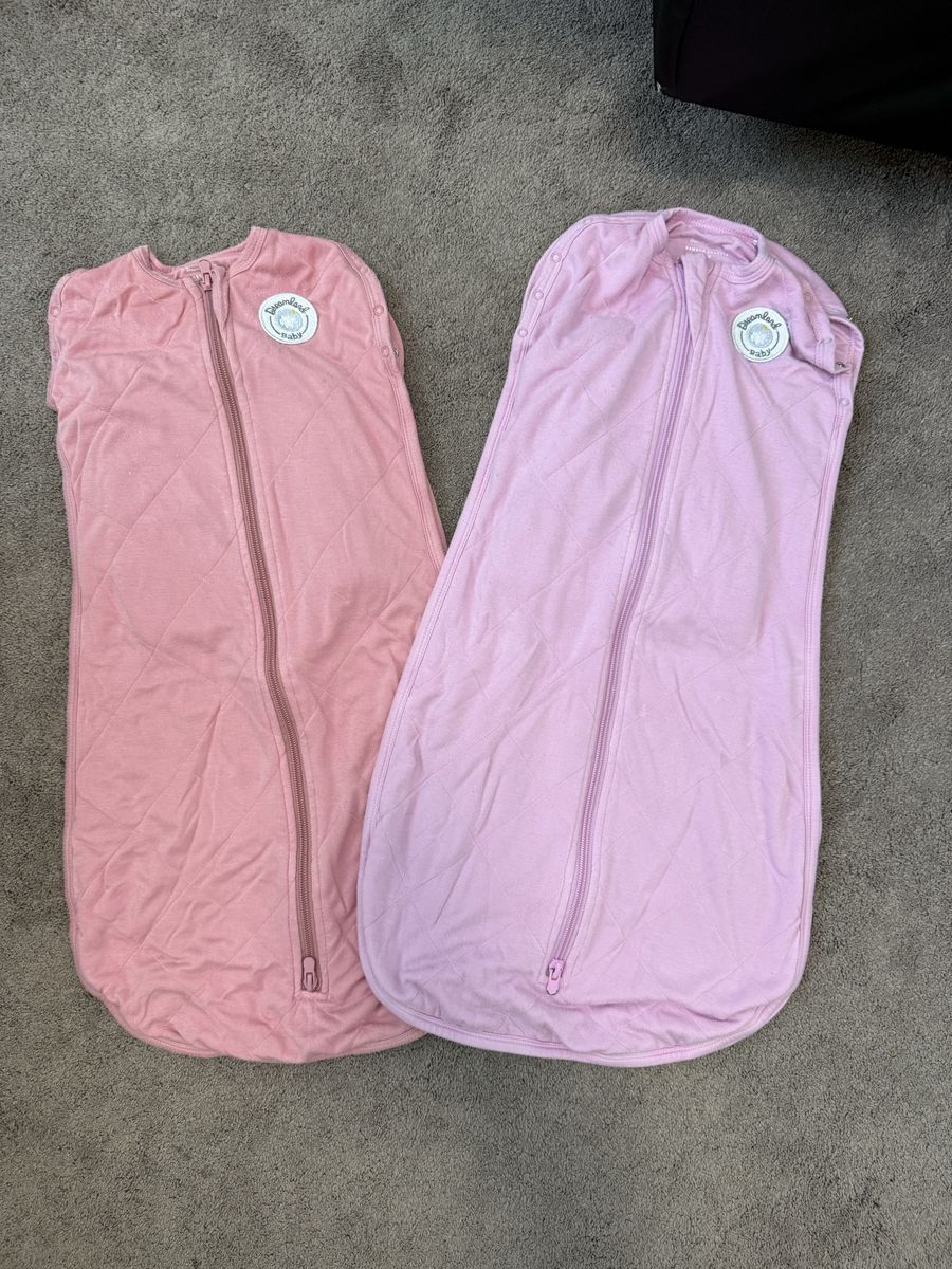 Set of 2 Dreamland Baby Co. Weighted Sleep Sacks - Pink / Light Purple