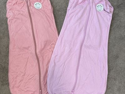 Set of 2 Dreamland Baby Co. Weighted Sleep Sacks - Pink / Light Purple