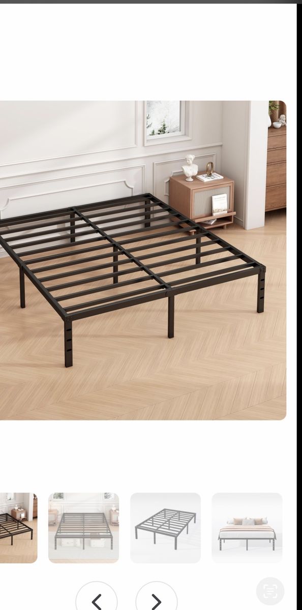 Hafenpo queen size metal bed frame