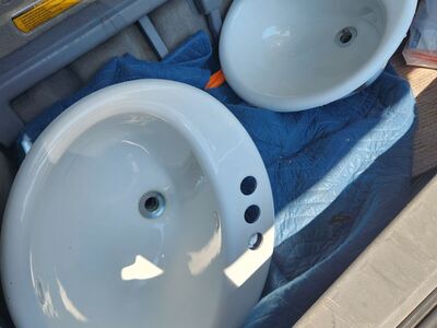 (2) matching Kohler sinks cast iron