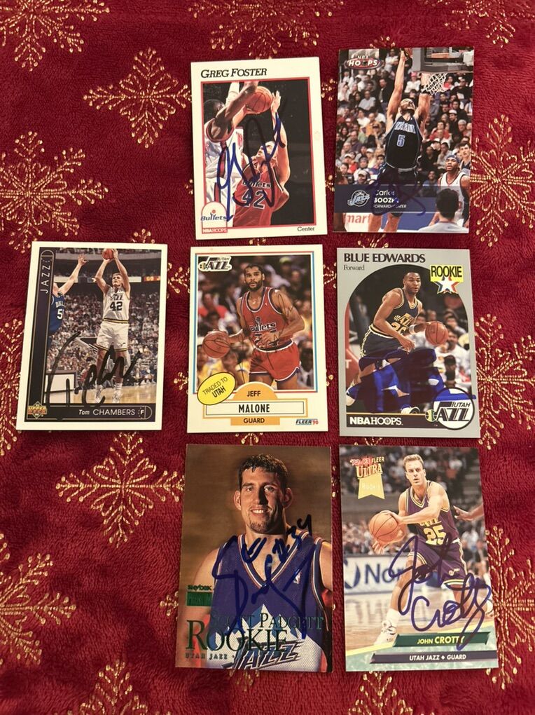 AUTOGRAPH Utah Jazz NBA Signed Card (7) Basketball