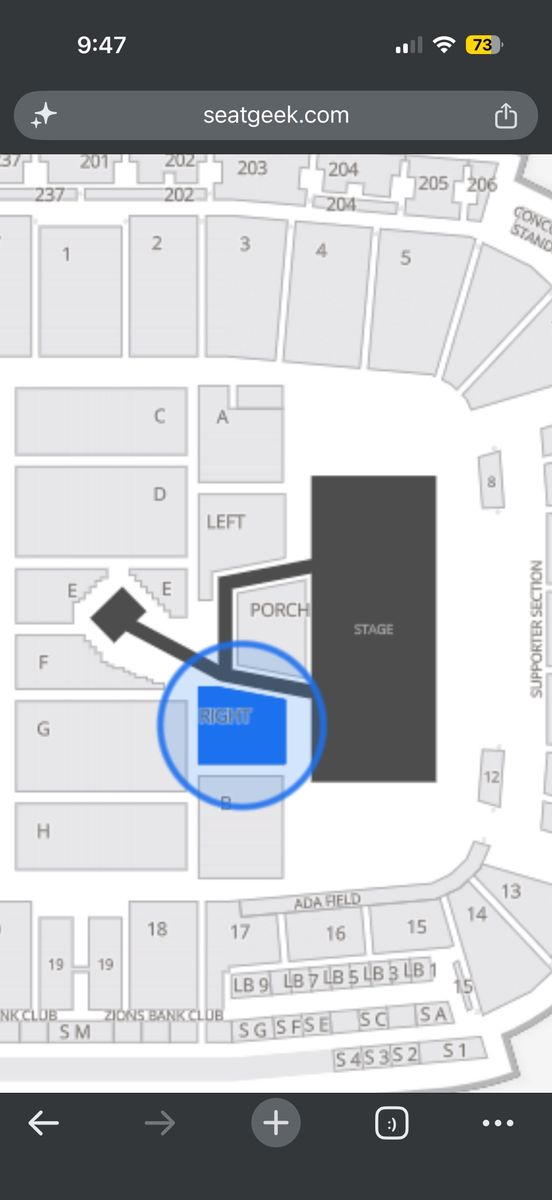 FL Right (next to the stage) 