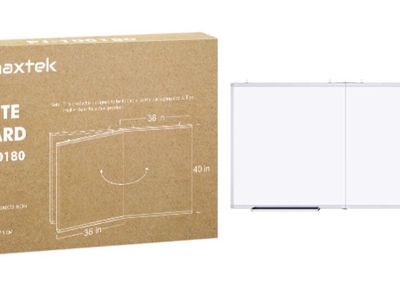 Maxtek PJ-100180 Whiteboard 36"x40" - Dry Erase Board for Office or Home