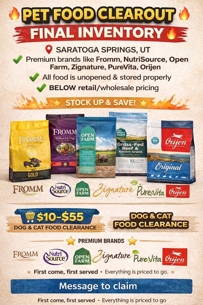 PET FOOD CLEAROUT – FINAL INVENTORY