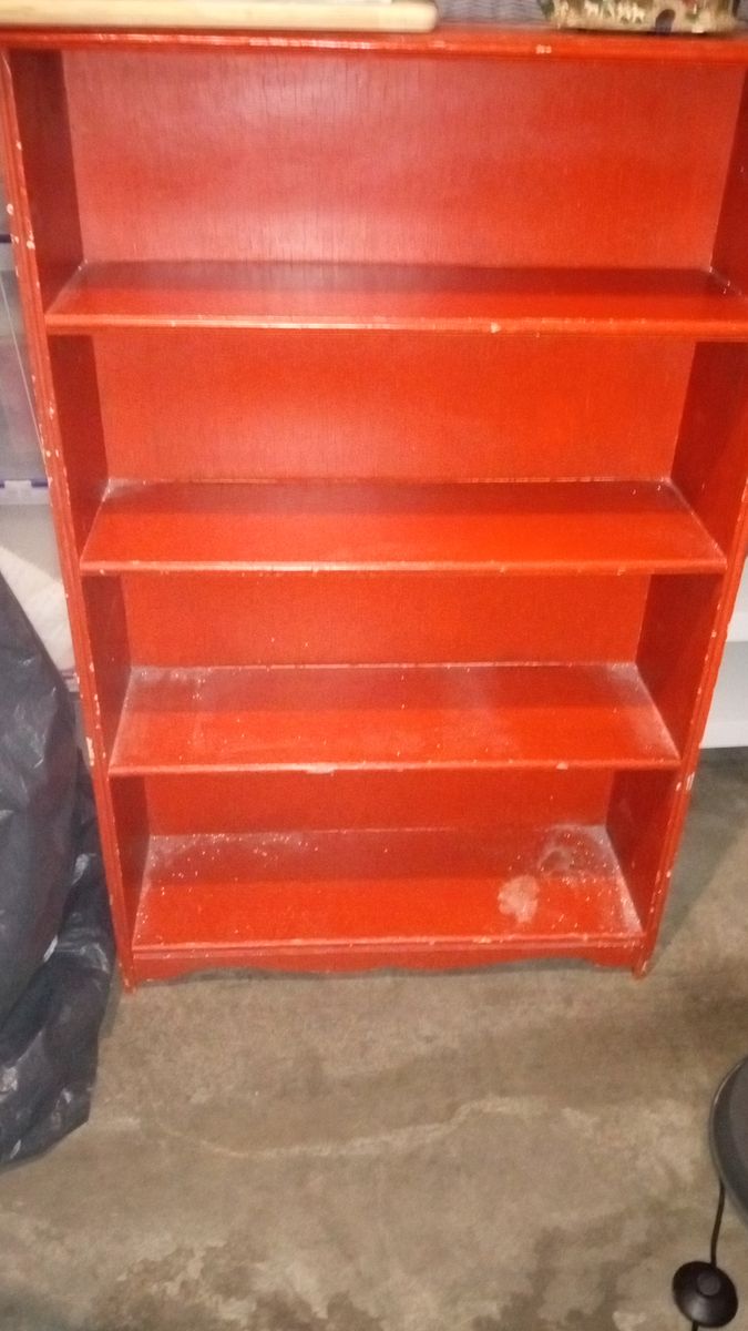 Vintage wood bookcase or shelf