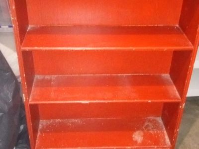 Vintage wood bookcase or shelf