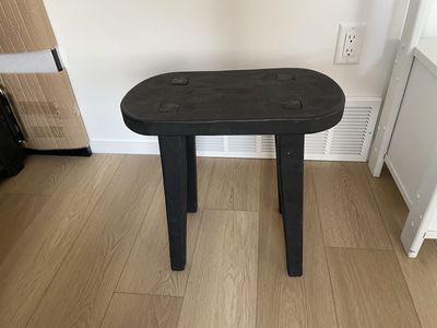 Black Wooden Foot Stool