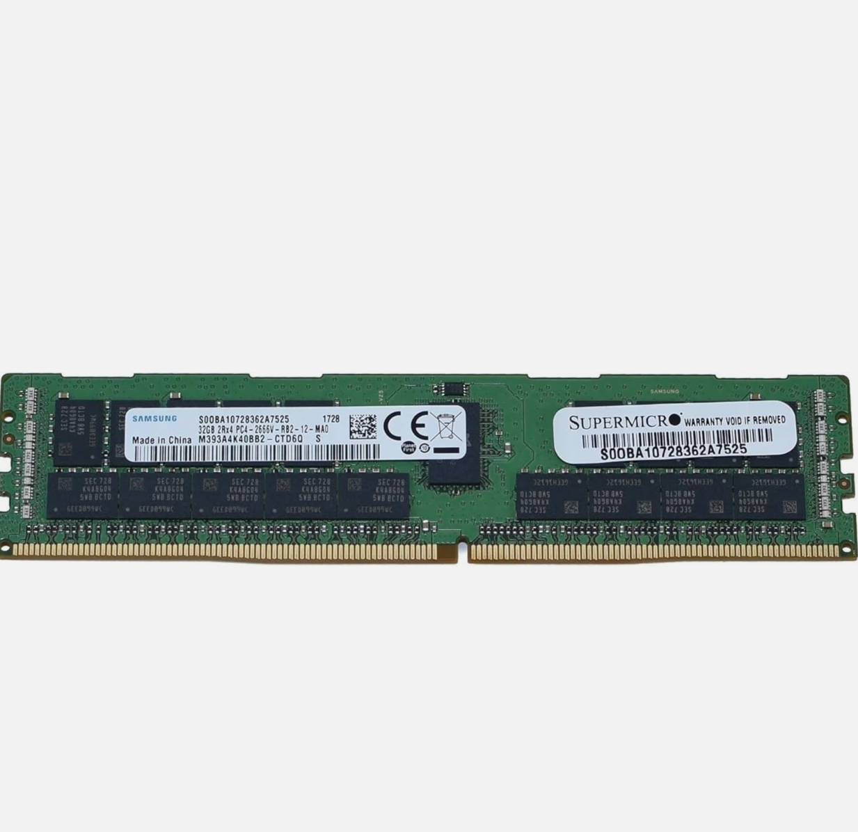 Samsung M393A4K40BB2-CTD6Q 1x32GB 2Rx4 PC4-2666V DDR4 ECC Server Memory DIMM (8 Sticks available)