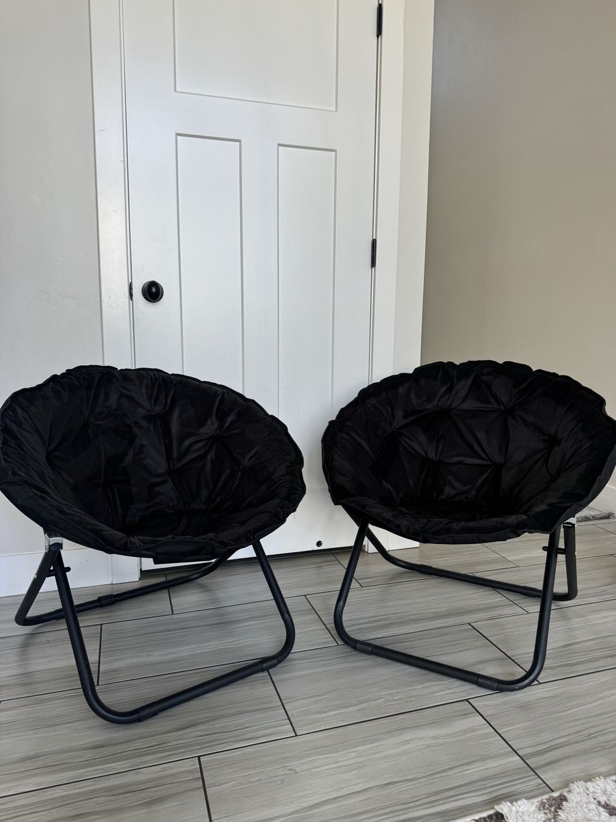 Pcs Faux Fur Chair, Folding Chair Soft Lounge Chair, Portable Moon Chair for Bedroom, Dorm Rooms, Apartments, Lounging, Garden a
