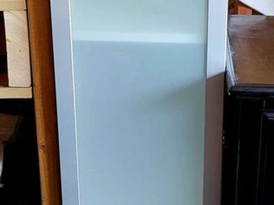 6-Shelf Storage Cabinet with Frosted Glass Door