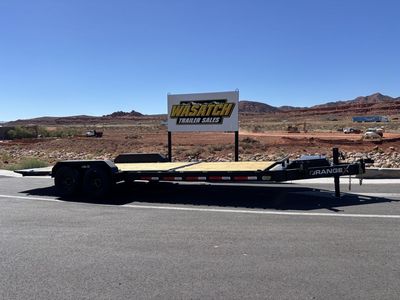 2026 RawMaxx 7' x 24' 16K Orange XSeries Gravity Tilt Trailer - MidNight Black
