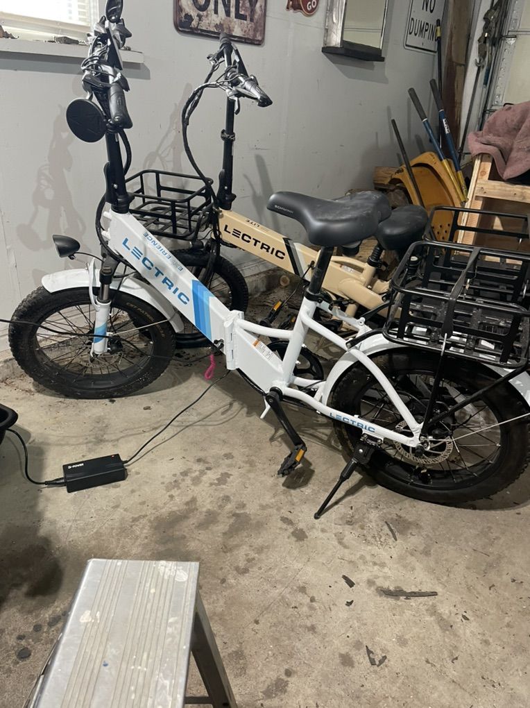Two electric assist bikes