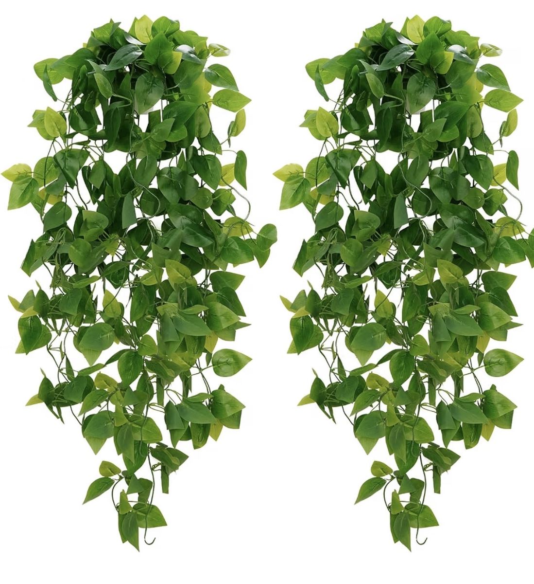 Set of 2 Artificial Hanging Vines Fake Greenery Vines for Home Decor
