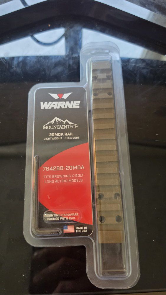 Warne Mountain Tech 20 MOA Scope Rail for Browning X-Bolt Long Action - Burnt Bronze 