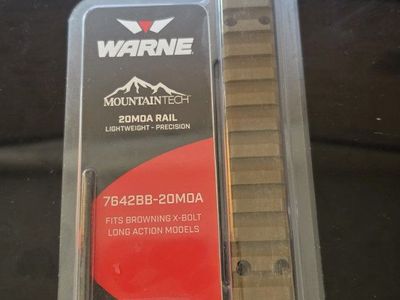 Warne Mountain Tech 20 MOA Scope Rail for Browning X-Bolt Long Action - Burnt Bronze