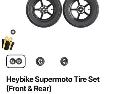 Heybike Supermoto Tire Set Front and Rear for Electric Bikes