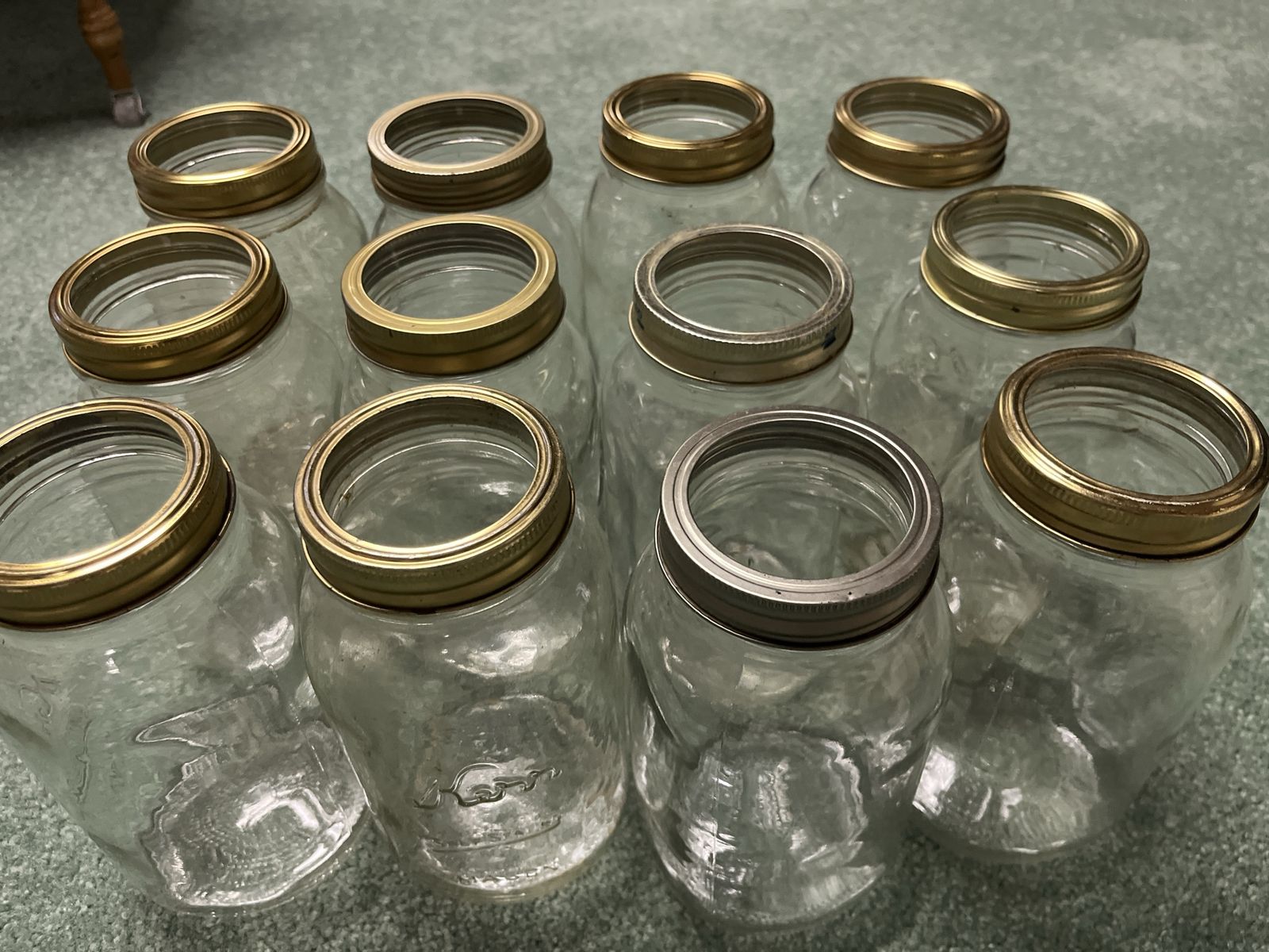 Clear Glass Mason Jars with Lids - Bulk Lot for Canning, Storage, or Crafts