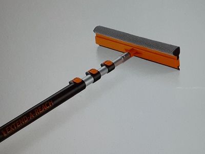 EXTEND-A-REACH 30-Foot House Cleaning Set with 6-24 ft Telescopic Extendable Pole and Window Cleaning Squeegee Tool