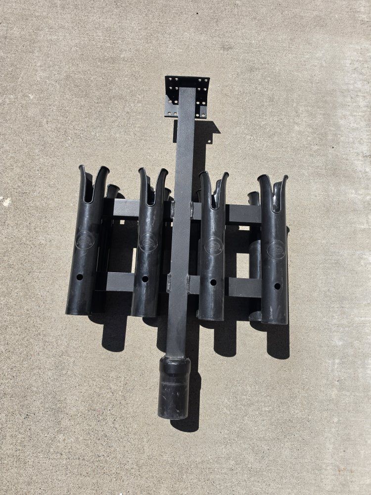 Black Multi-Rod Holder Mounting Rack for Boat 