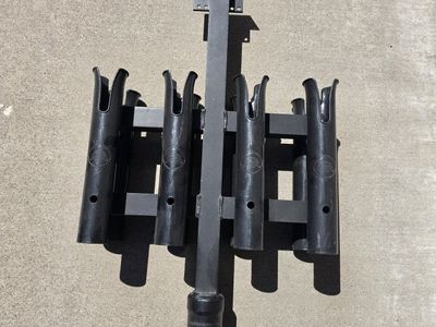 Black Multi-Rod Holder Mounting Rack for Boat