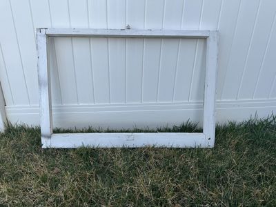 Antique Window in Frame No Glass