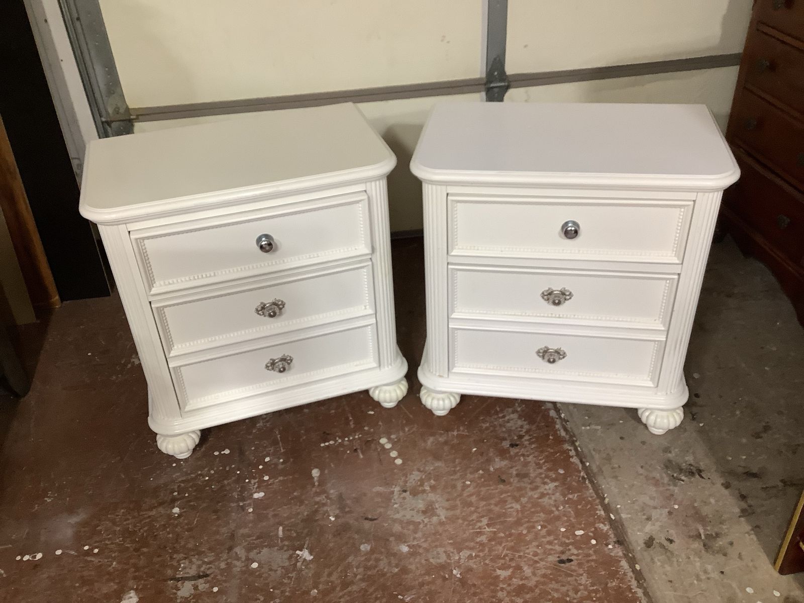 Pair Of All Wood Nightstands