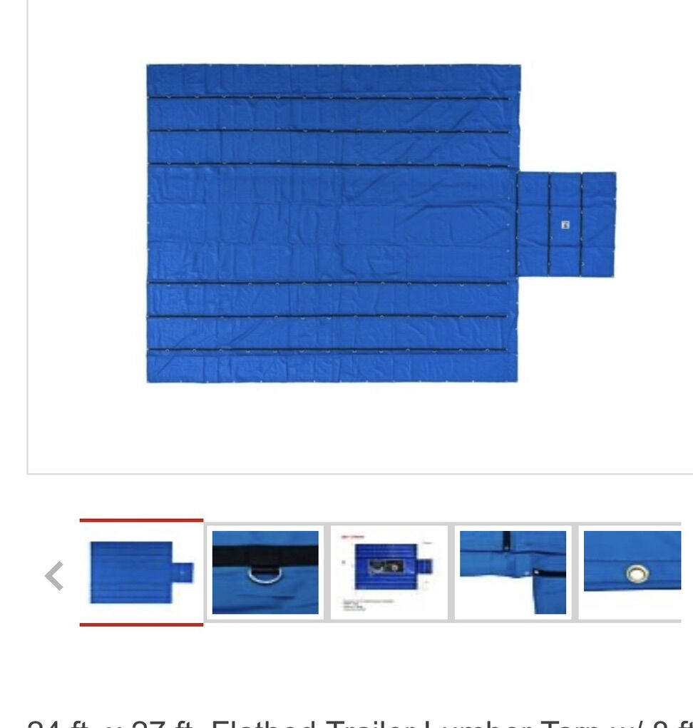 24 ft. x 27 ft. Flatbed Trailer Lumber Tarp NEW