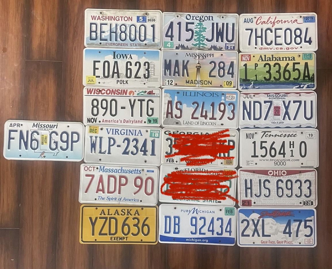Collectible License Plates