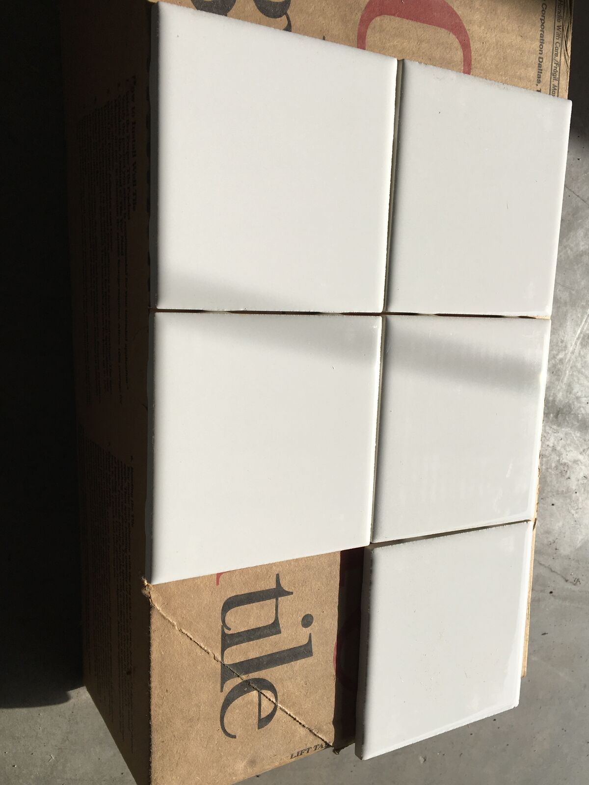 Matte Arctic White 4-1/4 in. x 4-1/4 in. Ceramic Wall Tile over 1k available