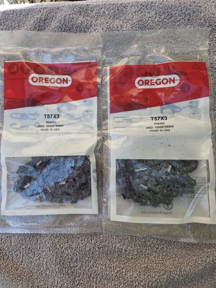2pk Oregon T57 Chainsaw Chains - NEW IN BOX - 16", 3/8", .050", 57 Drive Links