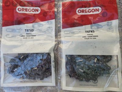 2pk Oregon T57 Chainsaw Chains - NEW IN BOX - 16", 3/8", .050", 57 Drive Links