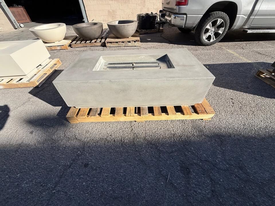 Rectangle Concrete Firepit