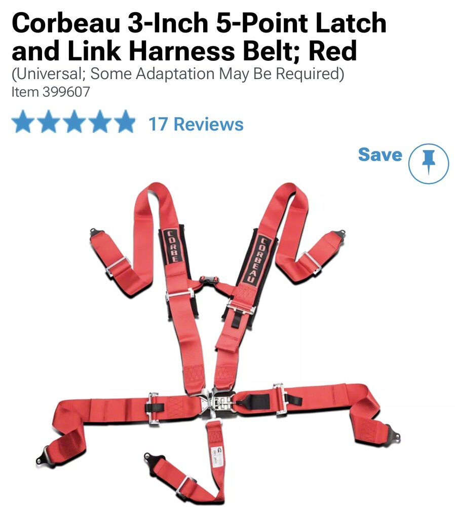 Corbeau 5 Point Harness (Latch & Link)