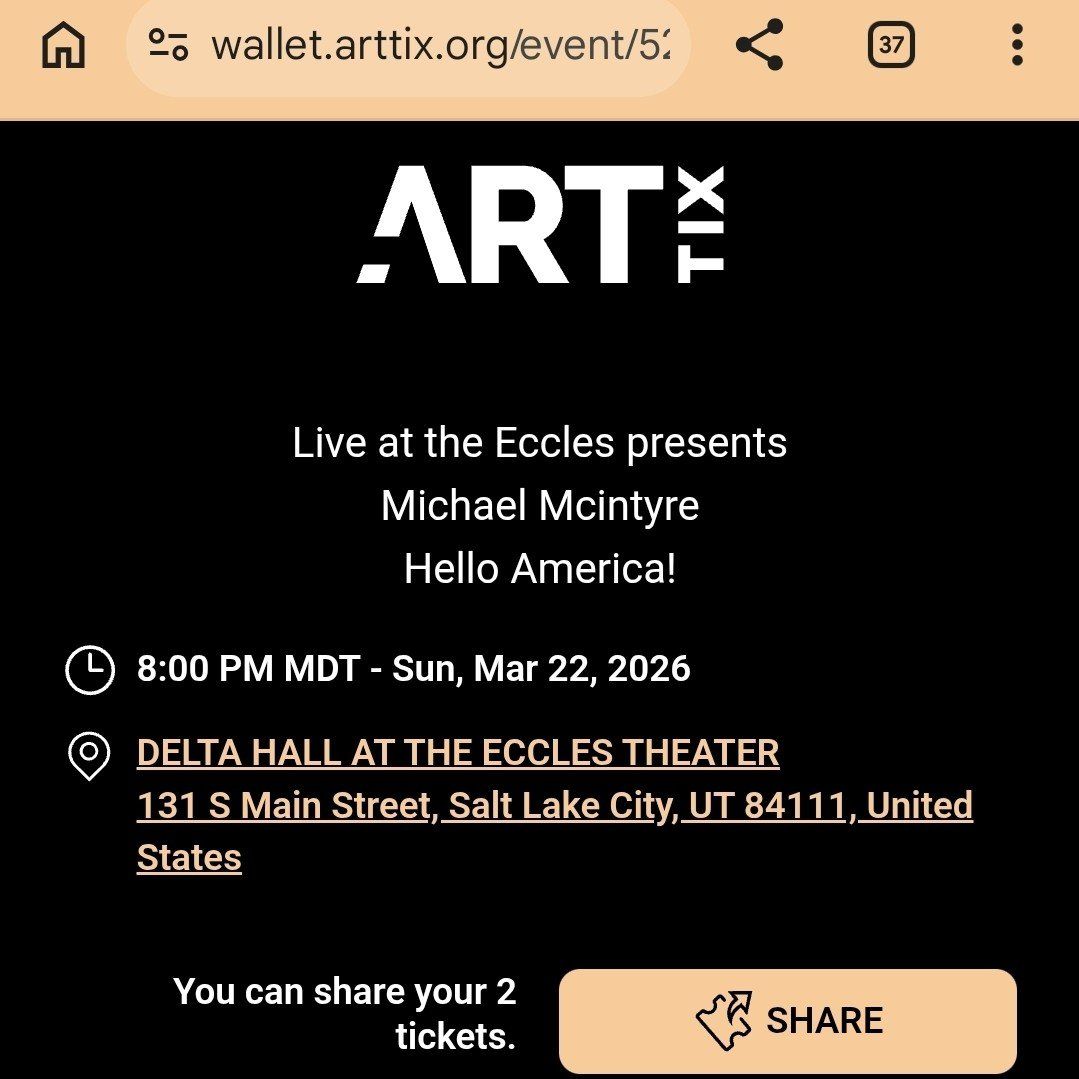 2 Michael Mcintrye tickets
